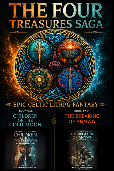 The Four Treasures Saga [Isekai / LitRPG] by longwindedone1 book cover